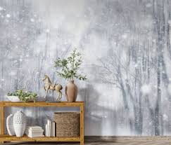 Snow Forest Landscape 3d Wall Mural