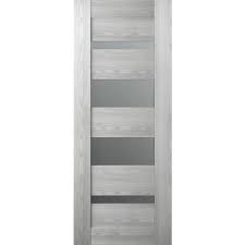 Paneled Manufactured Wood And Glass Prefinished Standard Door Belldinni Size 35 88 X 79 38