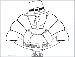 free thankful turkey colouring sheet