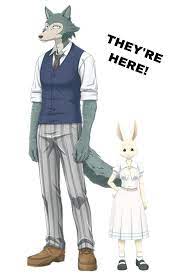 Saw the revealed anime designs of Legoshi and Haru, so I made a shoddy edit  of what I think their size/height difference will end up being : r/Beastars