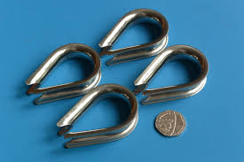 4 x 10mm wire rope thimbles stainless
