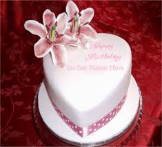 beautiful pink cake for birthday