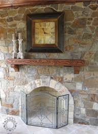 Outdoor Stone Fireplace W Arched