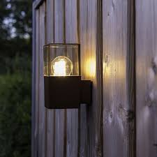 Modern Outdoor Wall Lamp Rust Brown