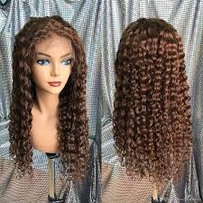 Light Brown Lace Front Human Hair Wigs For Black Women 4 Pre Plucked Deep Wave Curly Brazilian Remy Hair Wigs With Baby Hair 30 24inches Wholesale