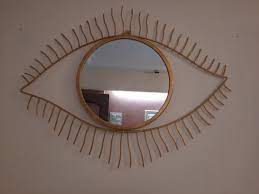 Metal Gold Glitter Funky Mirror Eye