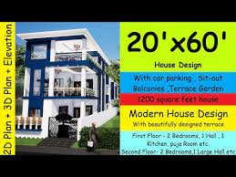 60 House Design 20x60 House Plans 3d