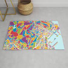 south africa city street map rug