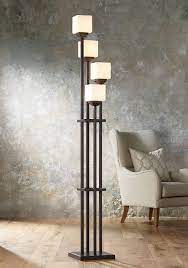 Modern floor lamp for living room bright lighting tall stand up lamp farmhouse rustic industrial black tree floor lamps for bedrooms, office with reading light standing lamp 4.6 out of 5 stars 991 $43.99 $ 43. Buy Light Tree Mission Rustic Farmhouse Torchiere Floor Lamp 4 Light Bronze Iron Square Sided White Glass Shades Decor For Living Room Reading House Bedroom Home Office Uplight Franklin Iron Works Online In