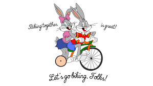 Image result for bugs bunny and lola on a bicycle