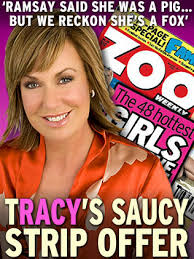 ZOO Weekly has weighed into the &quot;pig&quot; stoush between Tracy Grimshaw and Gordon Ramsay, by offering the A Current Affair host $50,000 to emerge from behind ... - 560424-zoo-weekly-wants-grimshaw