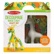 Make this incredible giraffe craft using recyled products. Melissa Doug Decoupage Made Easy Giraffe Craft Set