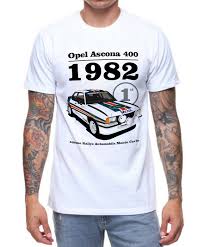 Opel Ascona 1982 T Shirt Classic Car Rally Track Birthday Present Gift 1980s Cartoon T Shirt Men Unisex New