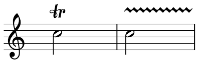 When (especially in baroque music) it is placed upon a tied note. File Trill Notation Svg Wikimedia Commons