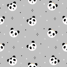 seamless pattern cute panda