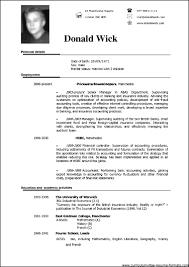 Resume Template Sample Creative Project Manager Resume Templates