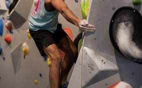 outdoor climb at an indoor climbing gym