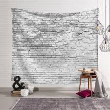 White Brick Wall Tapestry For Living