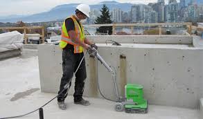 polishing machine on concrete