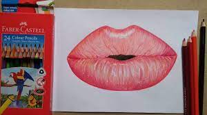 how to draw a realistic lips for