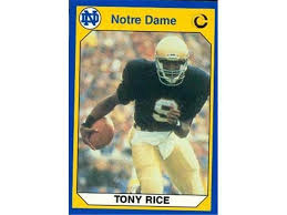 Subscribe to stathead , the set of tools used by the pros. Autograph Warehouse 91431 Tony Rice Football Card Notre Dame 1990 Collegiate Collection No 21 Newegg Com