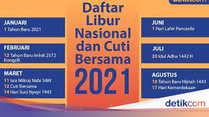 Kalender 2021 indonesia lengkap dengan tanggal merah 15 hari libur nasional dan 7 hari cuti bersama telah dirilis. Daftar Hari Libur Nasional 2021 Dan Cuti Bersama Paling Banyak Di Bulan Mei