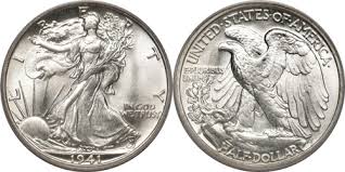 1941 S Walking Liberty Half Dollar Values
