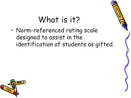 scales for identifying gifted students
