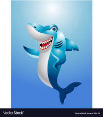 funny shark cartoon royalty free vector