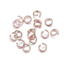 50 stainless steel jump rings 6mm rose