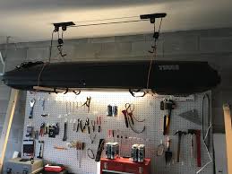 diy garage ceiling pulley lift system