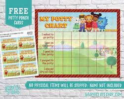 Digital Daniel Tiger Potty Chart Free Punch Cards Mr Rogers Neighborhood Jpg Files Instant Download Not Editable Ready To Print