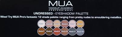 mua makeup academy undressed palette