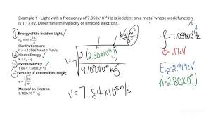 Average Velocity Of Electrons Emitted