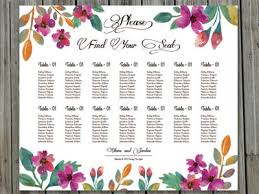 Wedding Seating Chart Poster Template By Mukhlasur Rahman On