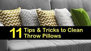 11 tips tricks to clean throw pillows