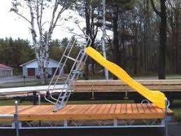 dock mounted or freestanding slide for