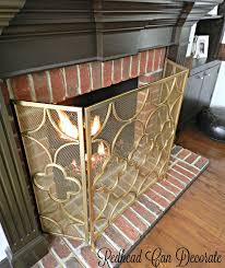 Gold Fireplace Screen