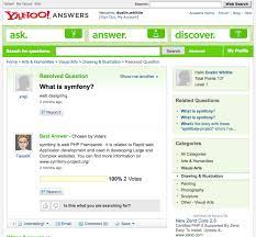 This wikihow teaches you how to contact yahoo. Yahoo Answers Powered By Symfony Symfony Blog