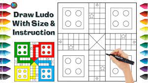 Board game for children, ludo, dwarves, vector illustration. How To Draw Ludo Game Board Ludo Game Board Drawing And Coloring Youtube