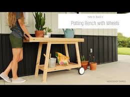Diy Potting Bench With Wheels