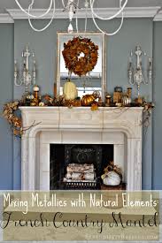 french country fall mantel