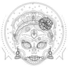 Colouring pages to support teaching on fantastic mr fox. Day Of The Dead Frida Kahlo On Behance