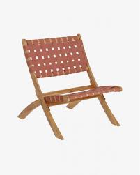 camden foldable lounge chair in terracotta