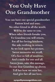 funeral poems for a grandmother
