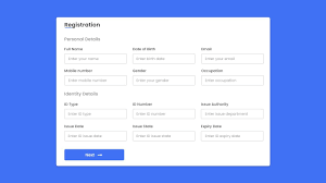 responsive registration form in html