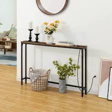 47 2 Skinny Console Table With Power