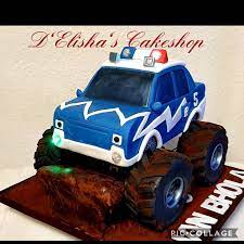 Monster Police Car Cake gambar png