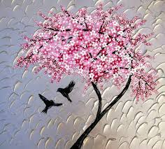 cherry blossom painting huge painting