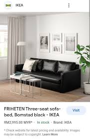 Ikea Friheten 3 Seat Leather Sofa Bed